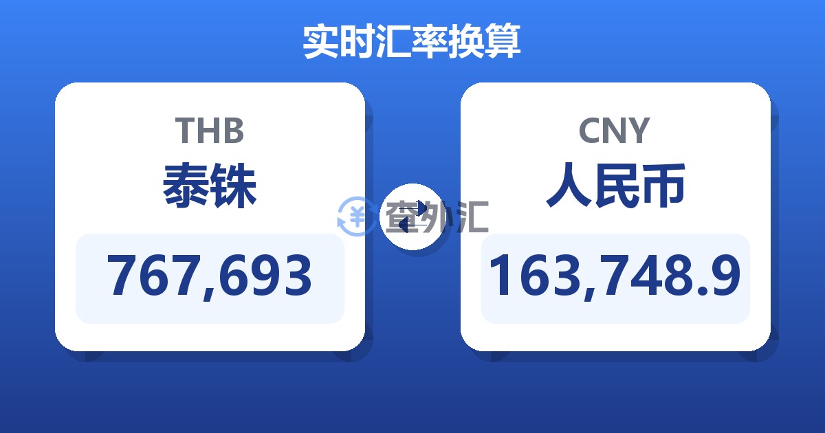 767,693泰铢兑人民币