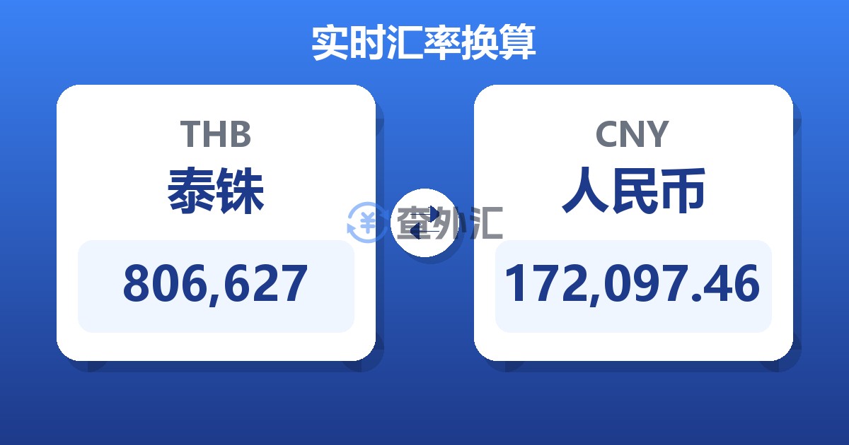 806,627泰铢兑人民币