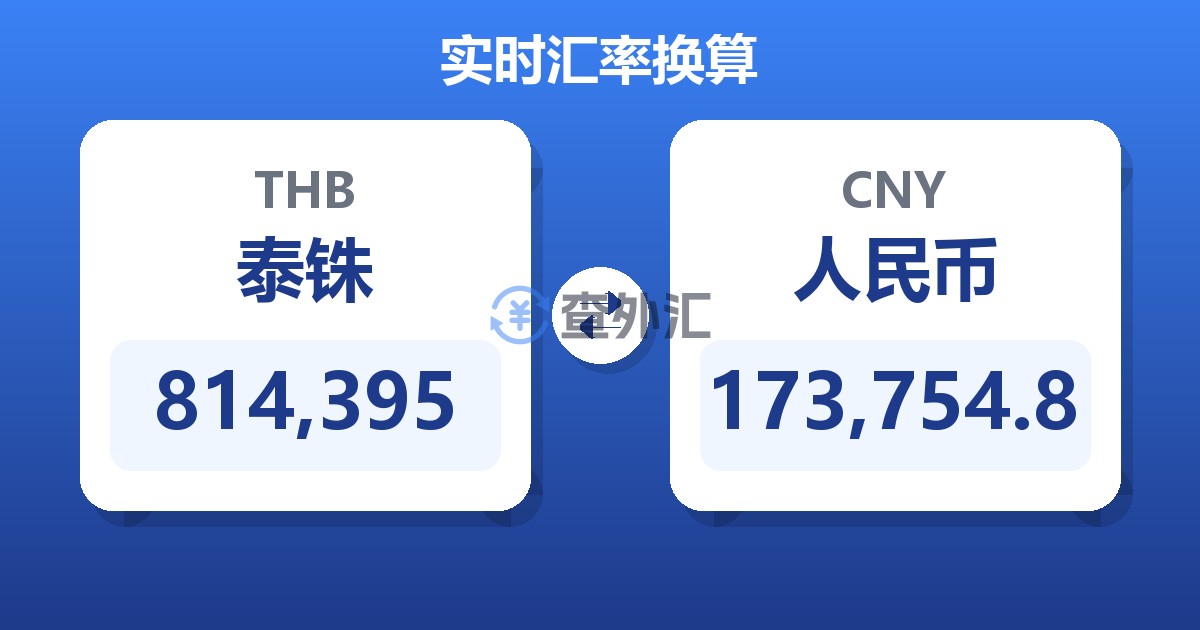 814,395泰铢兑人民币