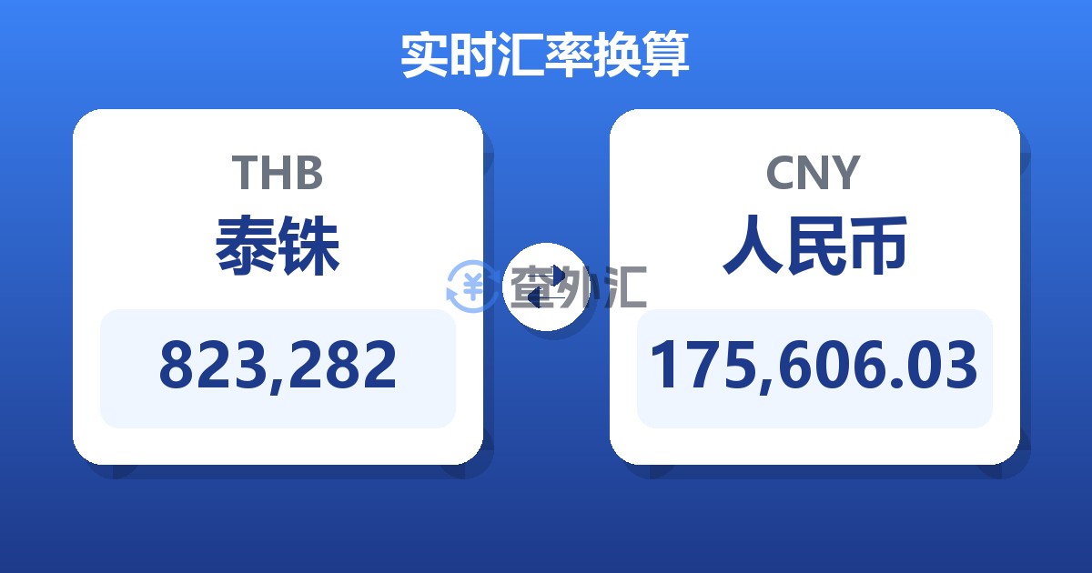 823,282泰铢兑人民币