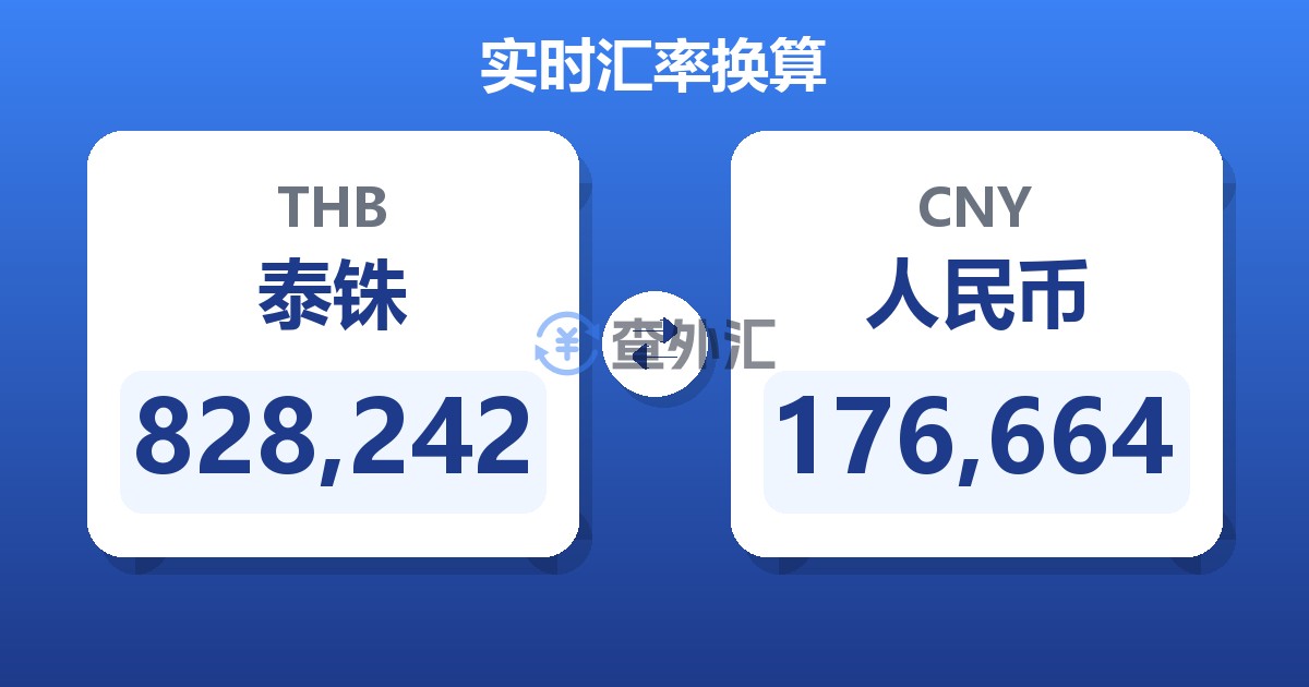 828,242泰铢兑人民币