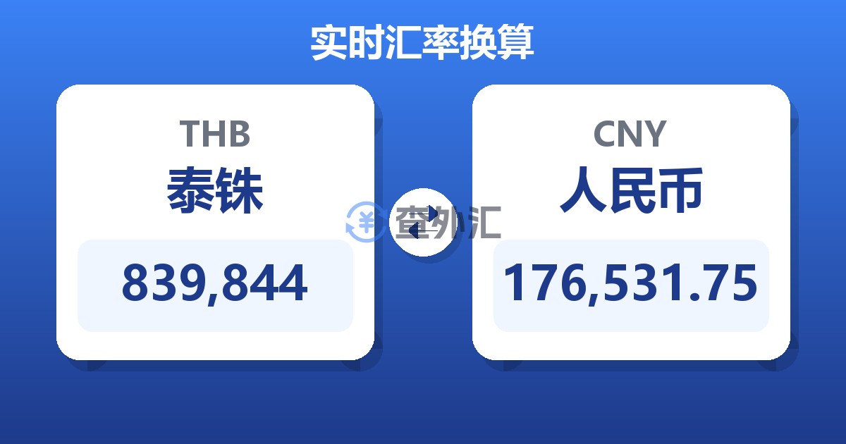 839,844泰铢兑人民币