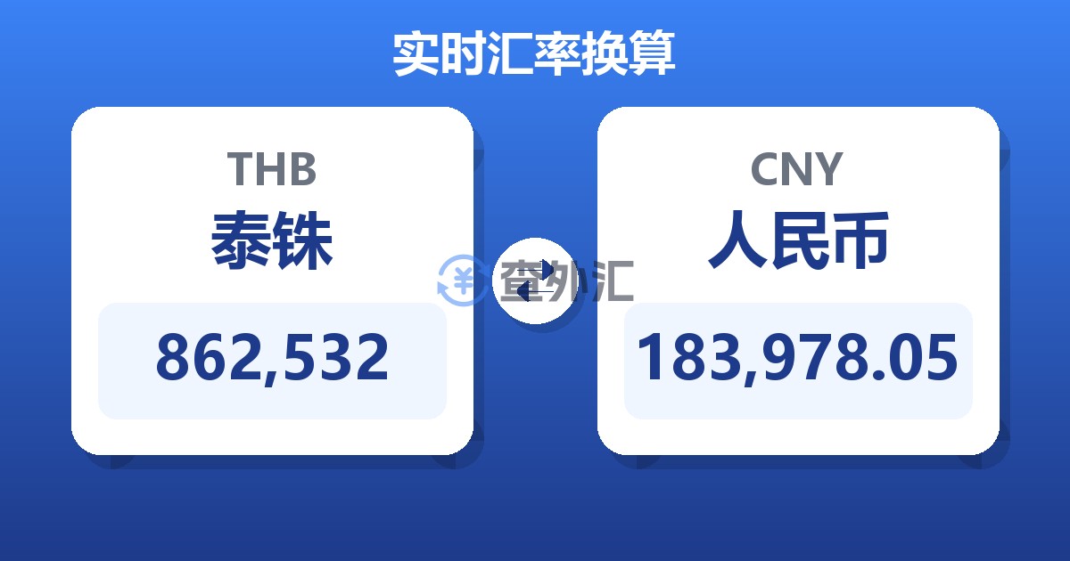 862,532泰铢兑人民币