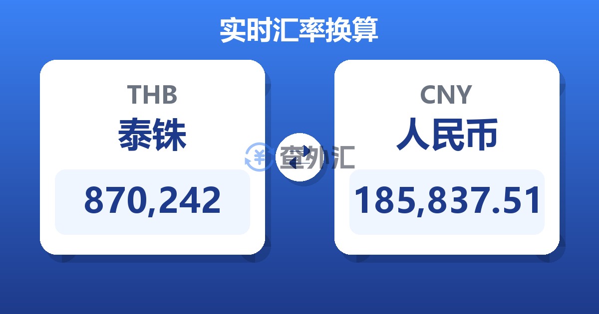 870,242泰铢兑人民币