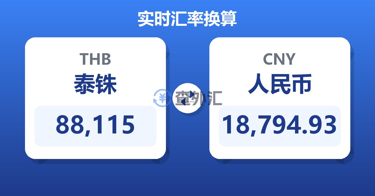 88,115泰铢兑人民币