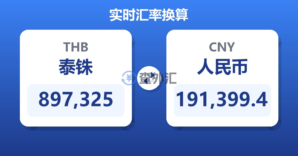 897,325泰铢兑人民币