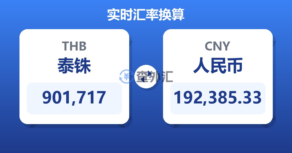 901,717泰铢兑人民币