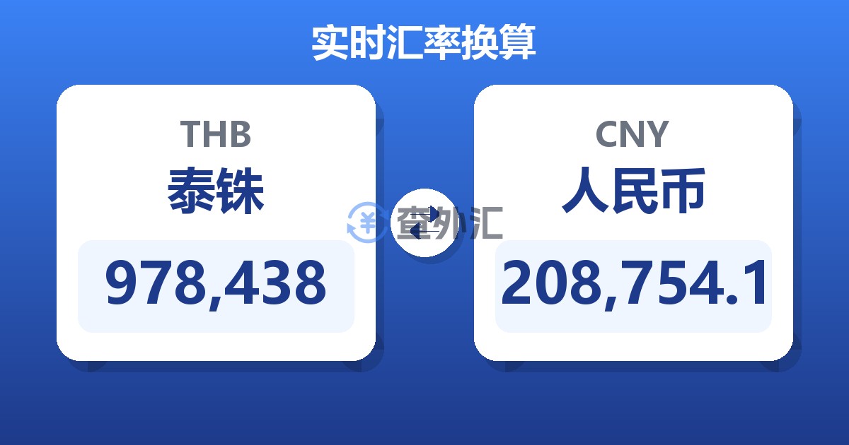 978,438泰铢兑人民币