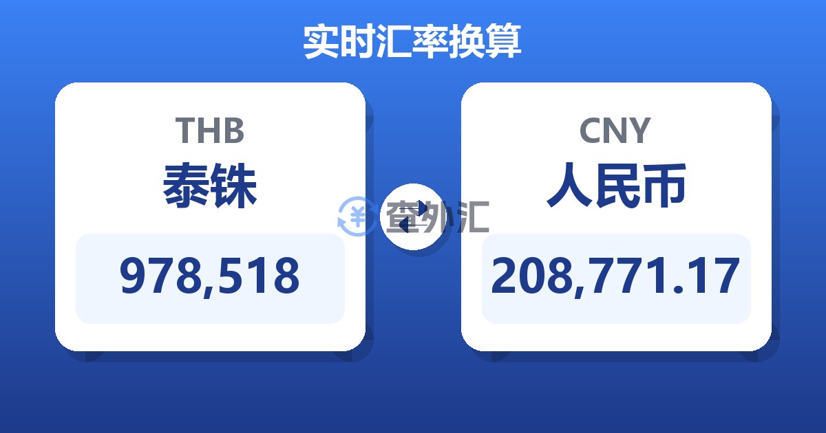 978,518泰铢兑人民币