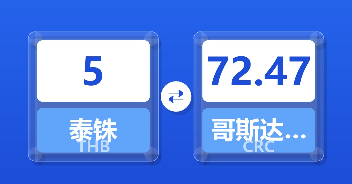 5泰铢兑哥斯达黎加科朗