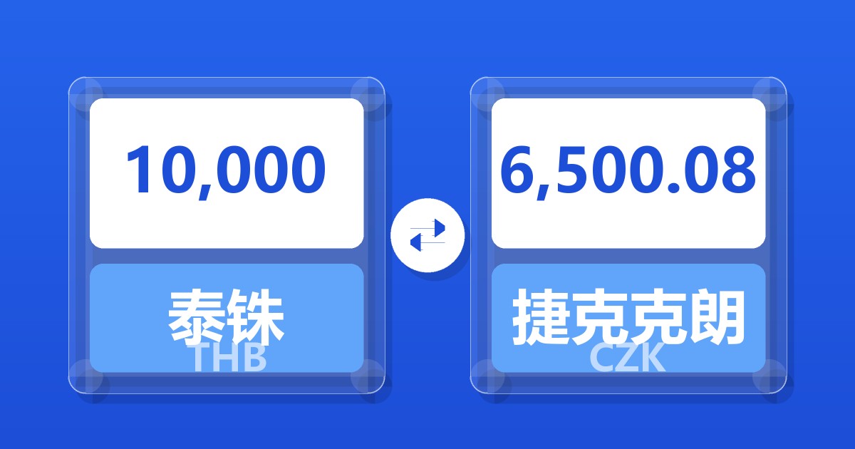 10,000泰铢兑捷克克朗