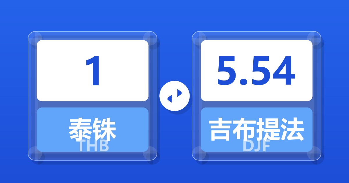 1泰铢兑吉布提法郎