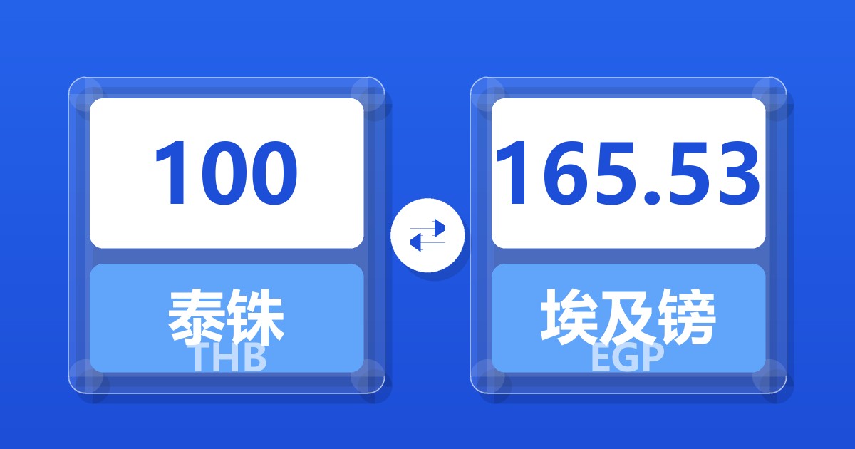 100泰铢兑埃及镑