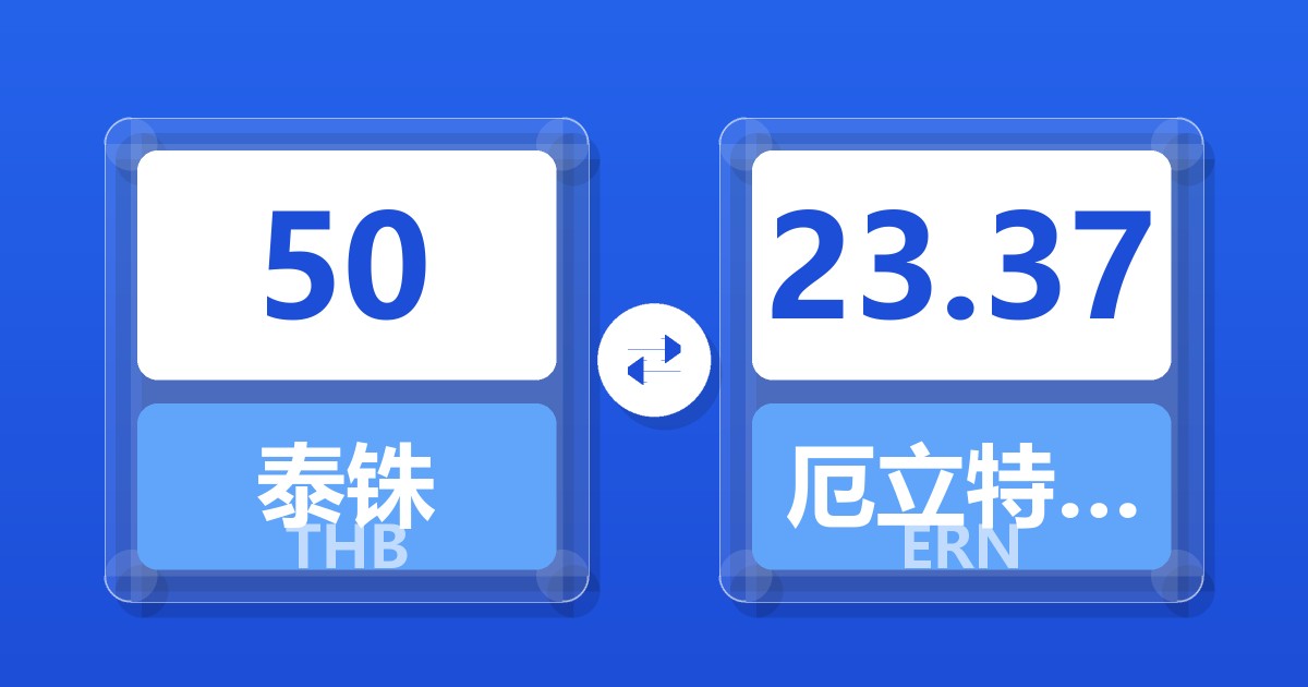 50泰铢兑厄立特里亚纳克法