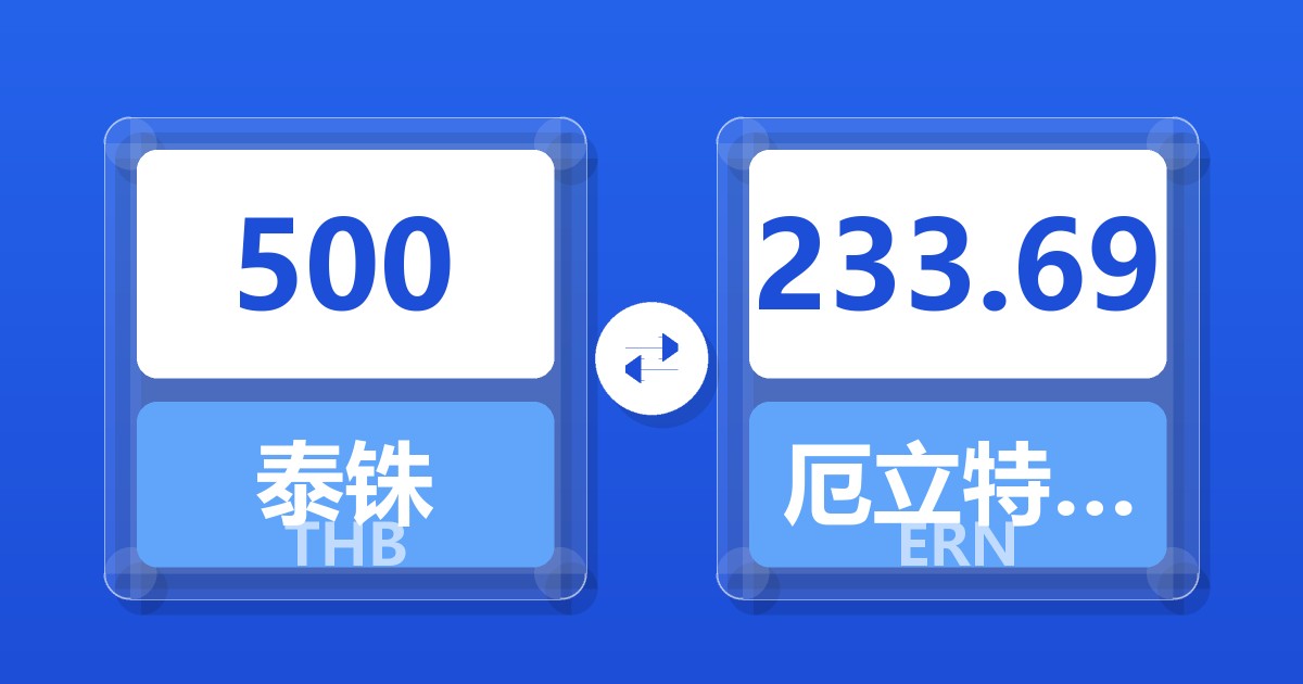 500泰铢兑厄立特里亚纳克法