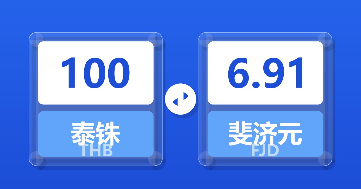100泰铢兑斐济元