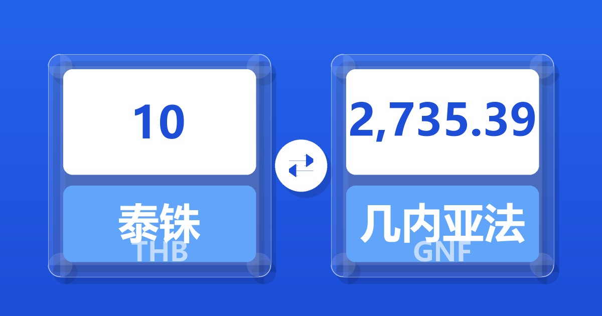 10泰铢兑几内亚法郎