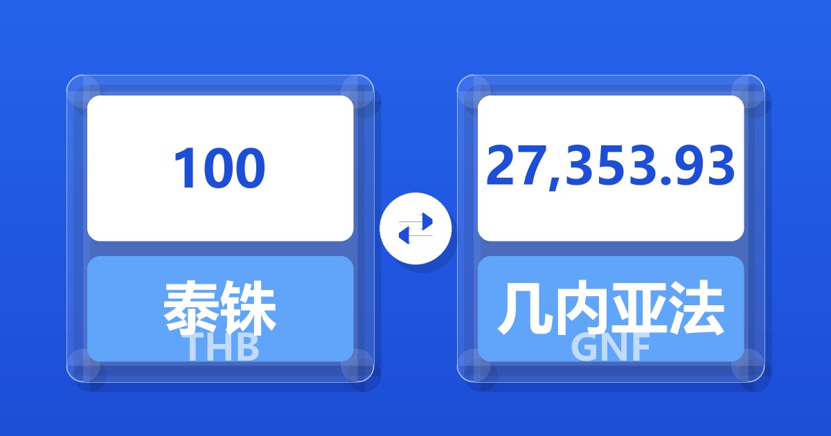 100泰铢兑几内亚法郎