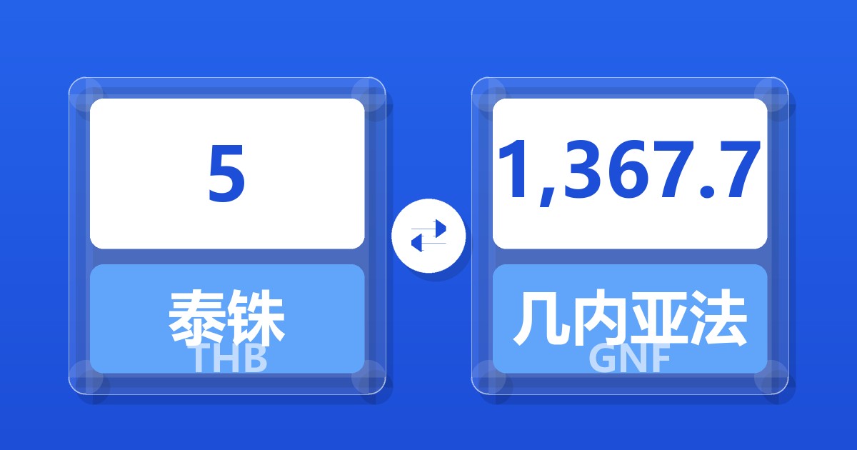 5泰铢兑几内亚法郎
