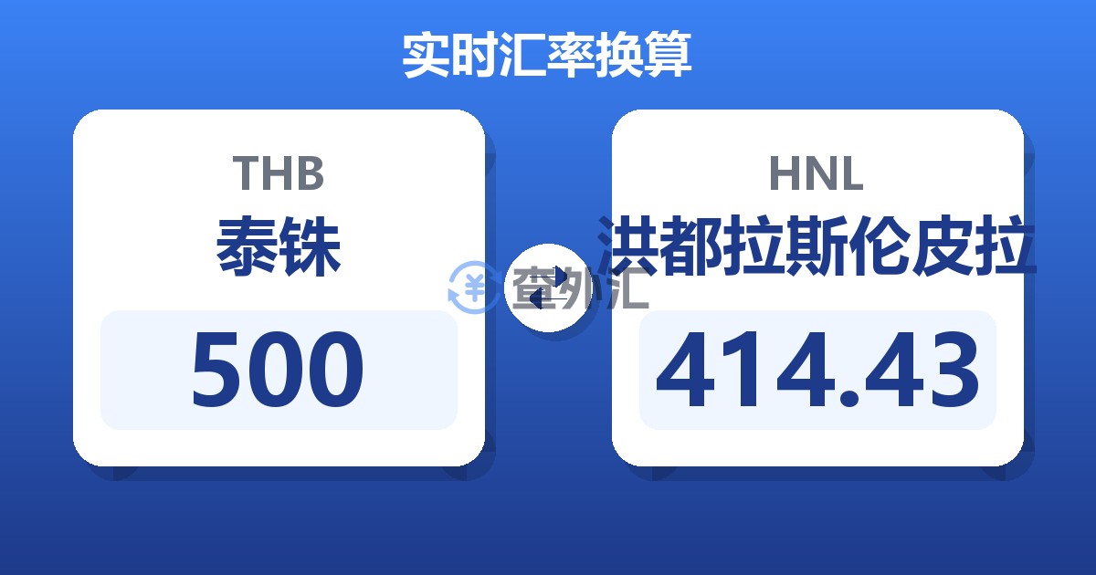 500泰铢兑洪都拉斯伦皮拉