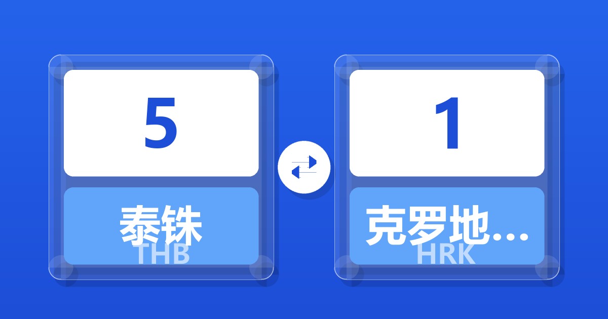 5泰铢兑克罗地亚库纳