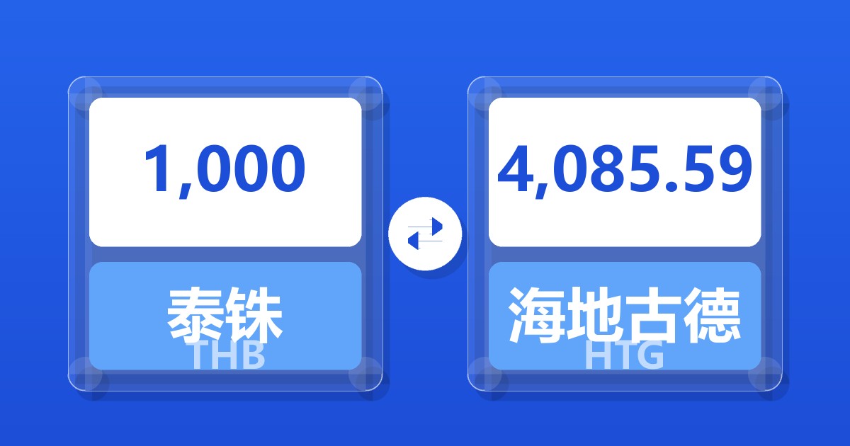 1,000泰铢兑海地古德