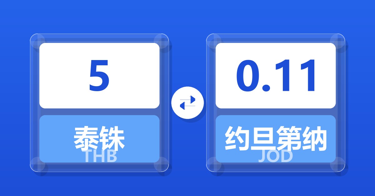 5泰铢兑约旦第纳尔