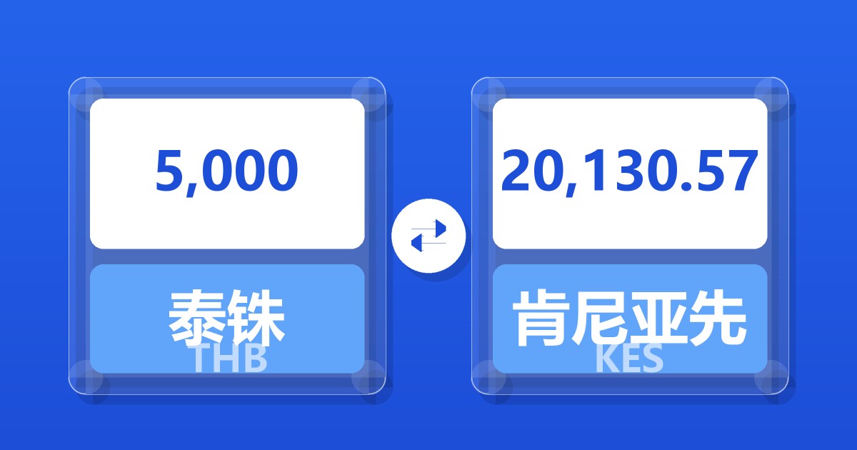 5,000泰铢兑肯尼亚先令