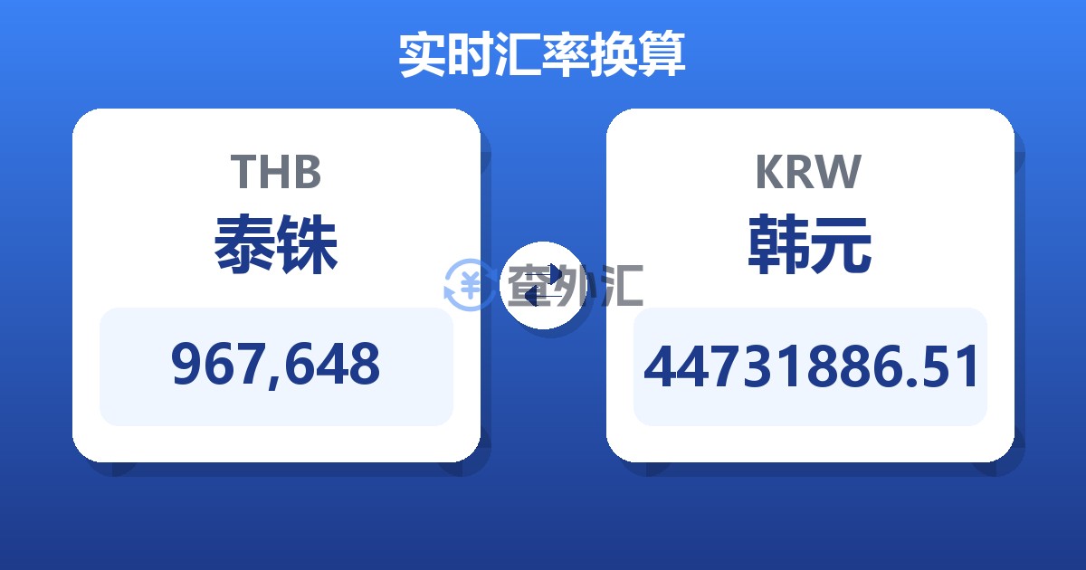 967,648泰铢兑韩元