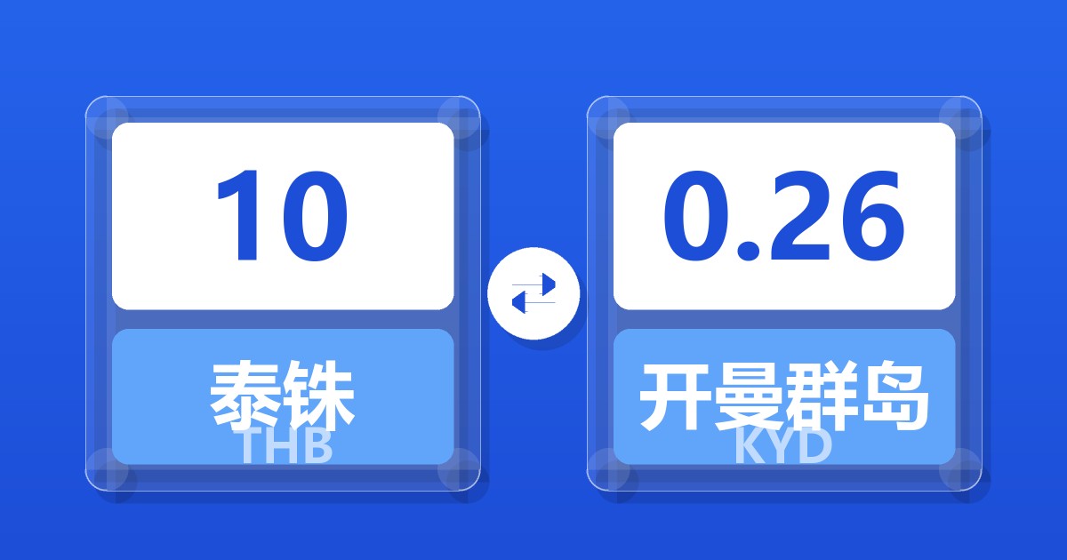 10泰铢兑开曼群岛元