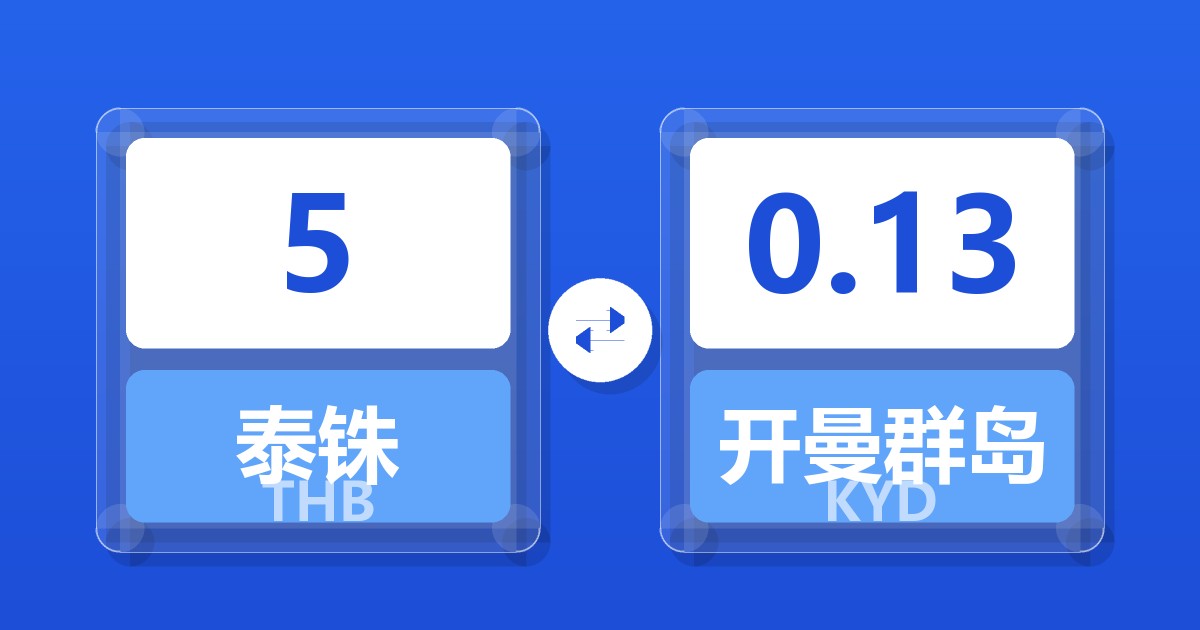 5泰铢兑开曼群岛元