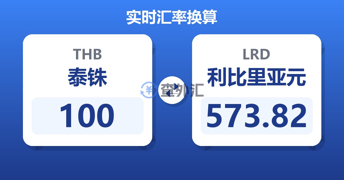 100泰铢兑利比里亚元