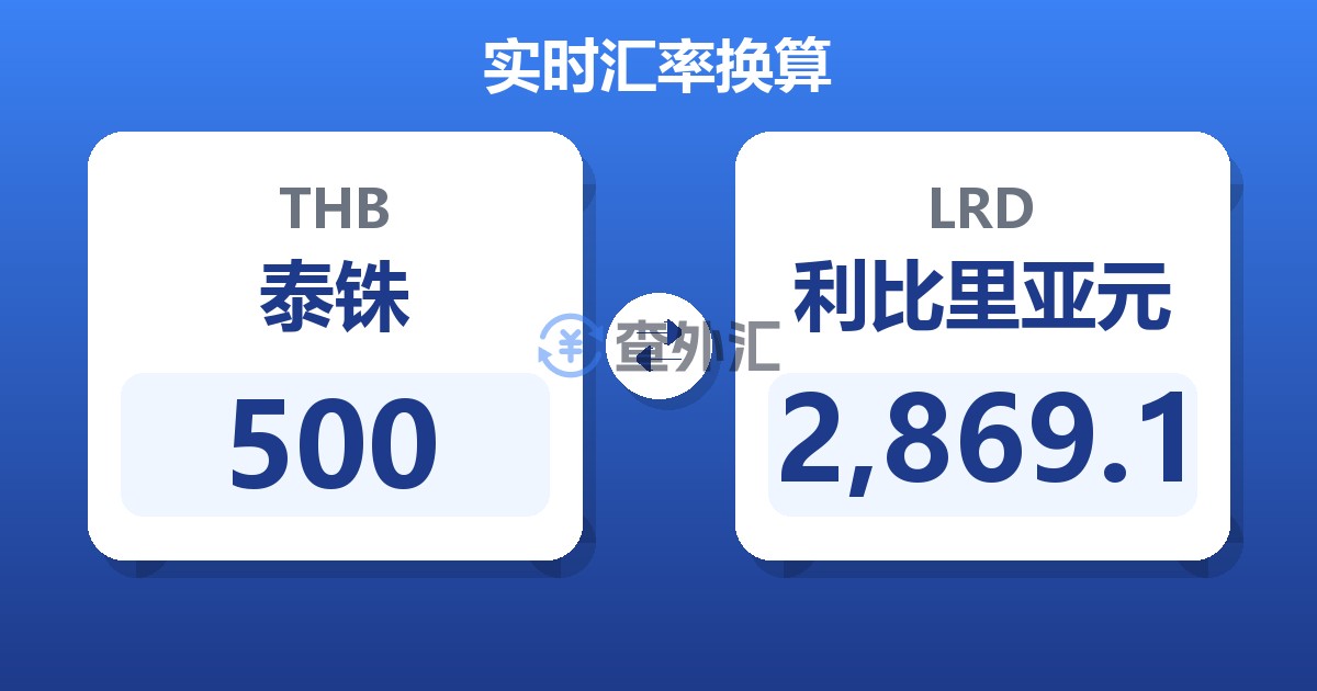 500泰铢兑利比里亚元