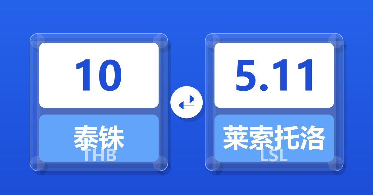 10泰铢兑莱索托洛蒂