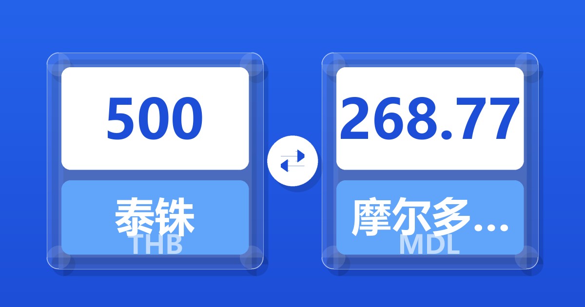 500泰铢兑摩尔多瓦列伊