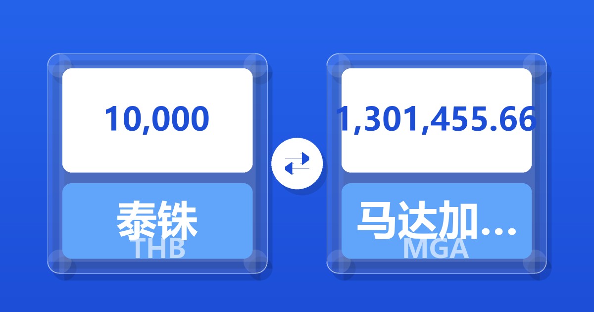 10,000泰铢兑马达加斯加阿里亚里