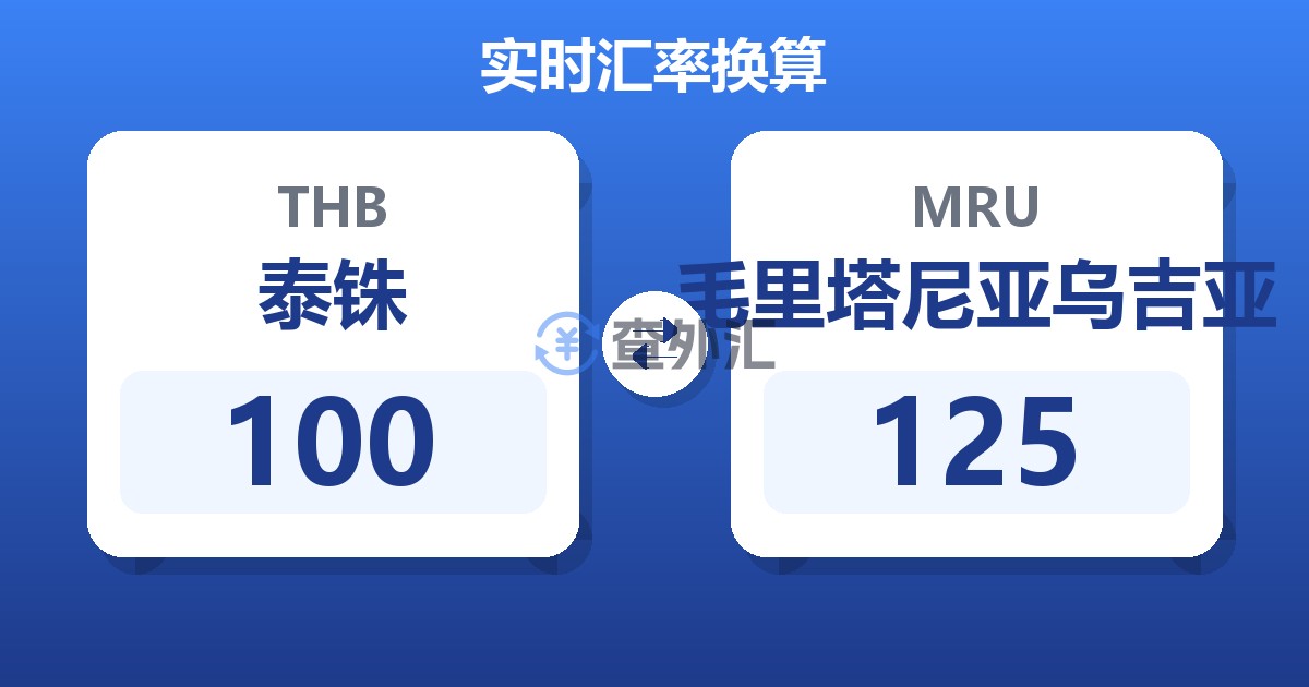 100泰铢兑毛里塔尼亚乌吉亚