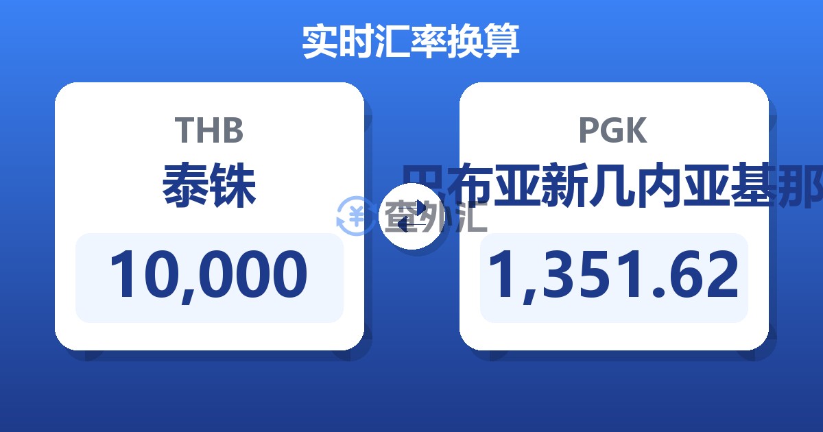 10,000泰铢兑巴布亚新几内亚基那