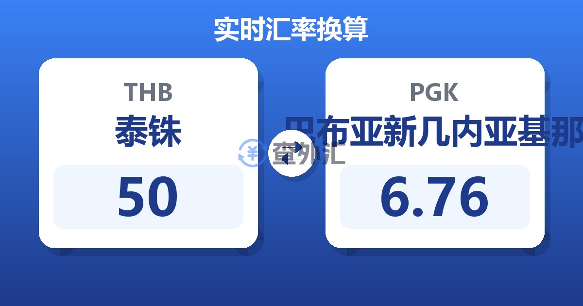 50泰铢兑巴布亚新几内亚基那