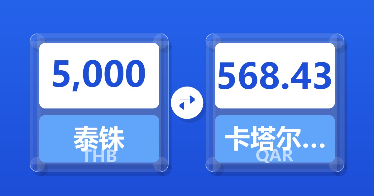 5,000泰铢兑卡塔尔里亚尔
