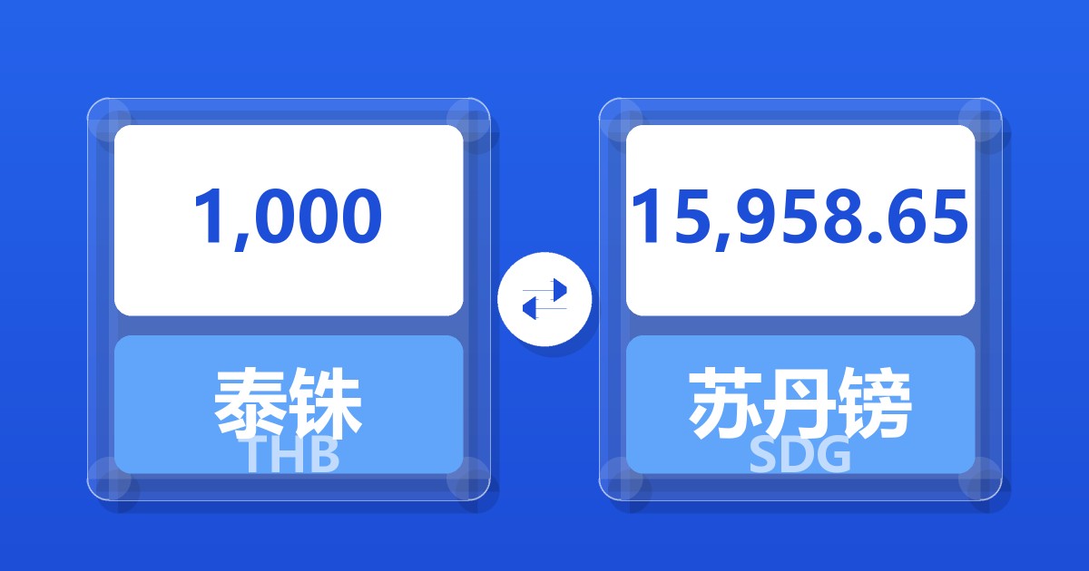 1,000泰铢兑苏丹镑