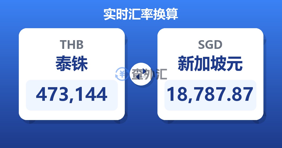 473,144泰铢兑新加坡元