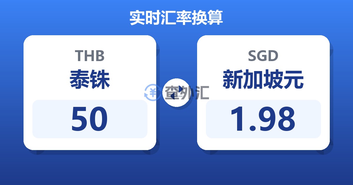 50泰铢兑新加坡元