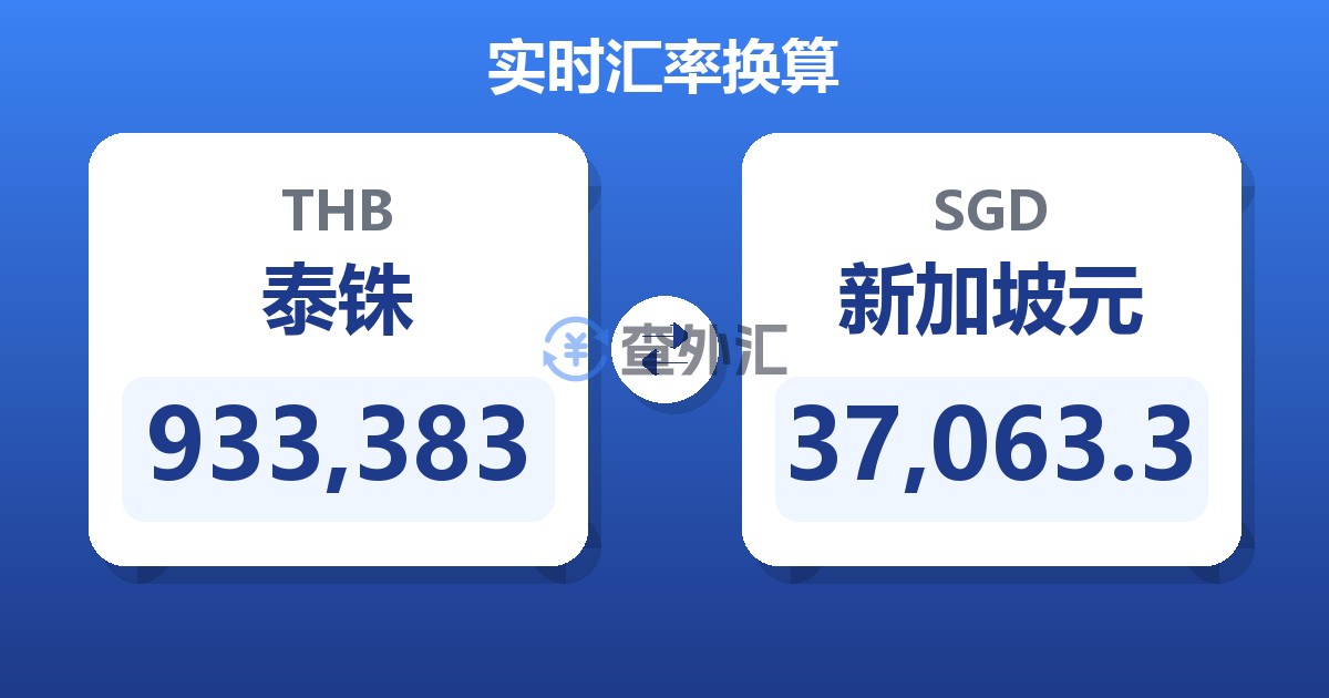 933,383泰铢兑新加坡元