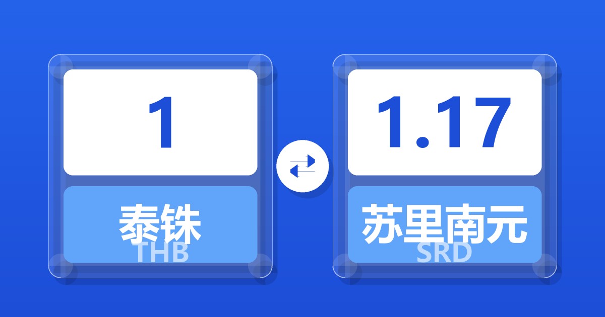 1泰铢兑苏里南元