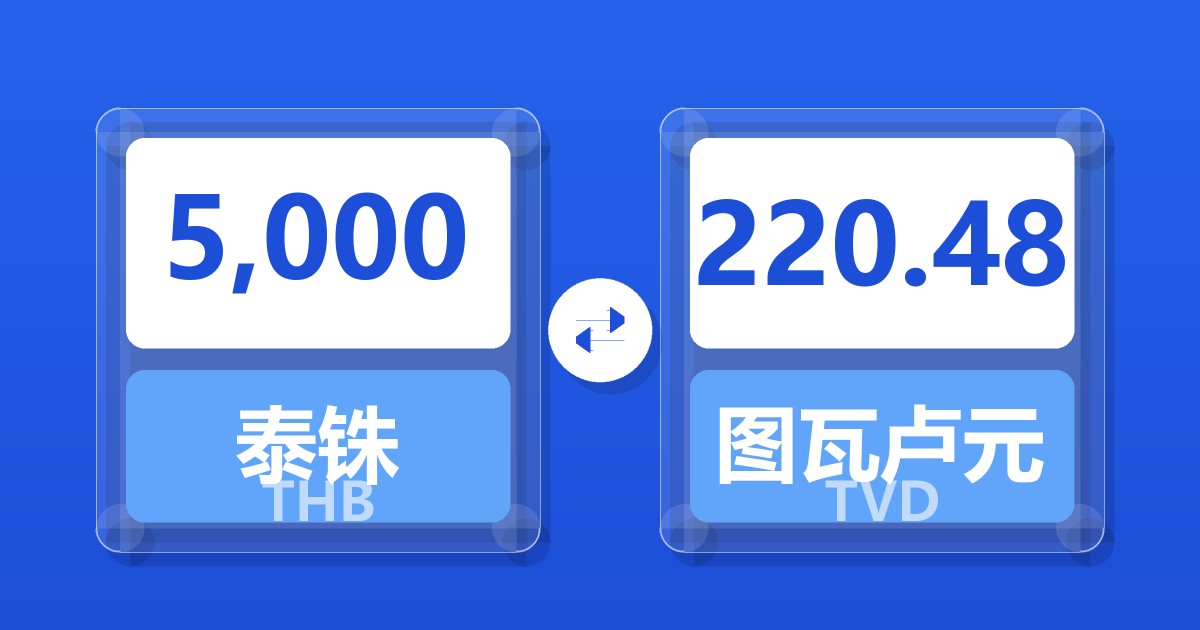 5,000泰铢兑图瓦卢元