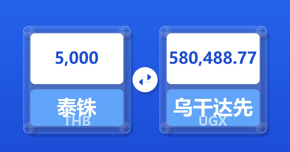 5,000泰铢兑乌干达先令
