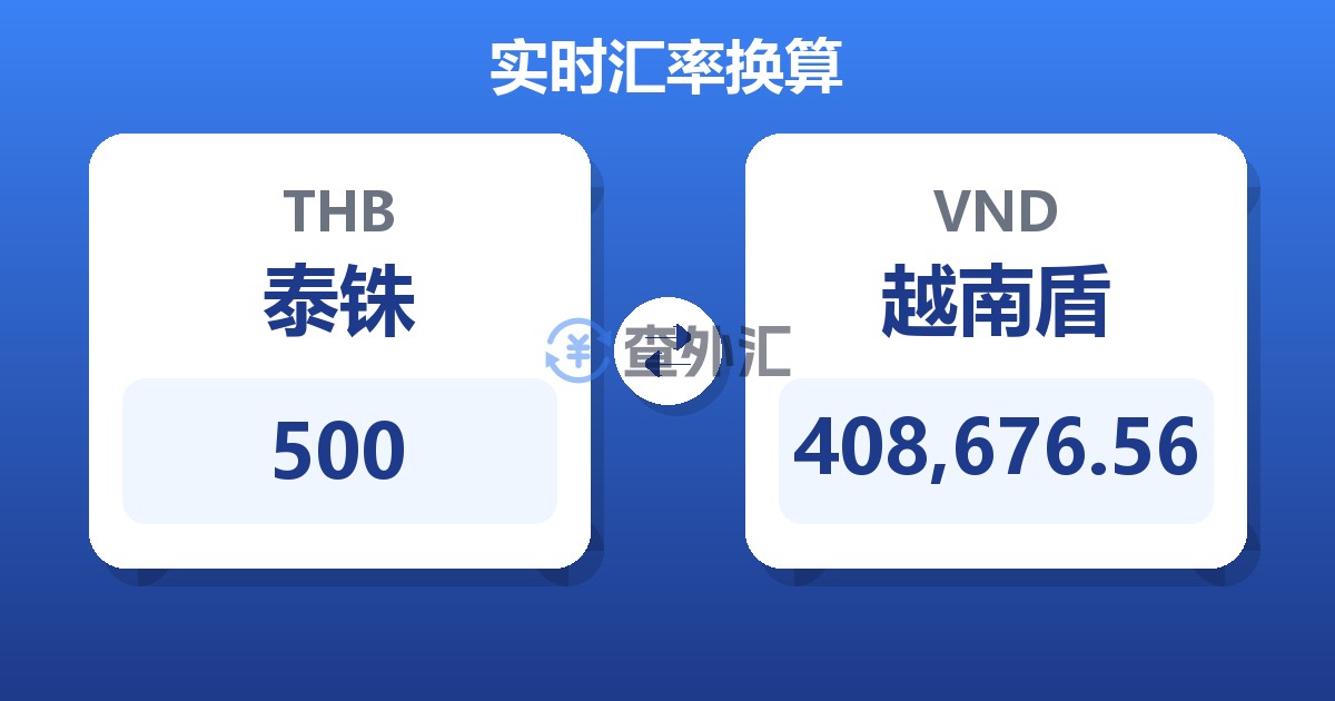 500泰铢兑越南盾