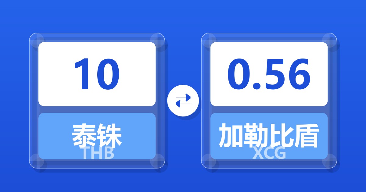 10泰铢兑加勒比盾