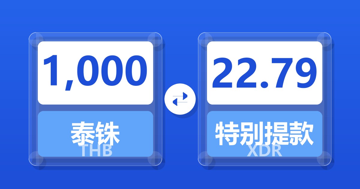 1,000泰铢兑特别提款权